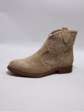 Botki damskie na płaskim (36-41) H257 KHAKI