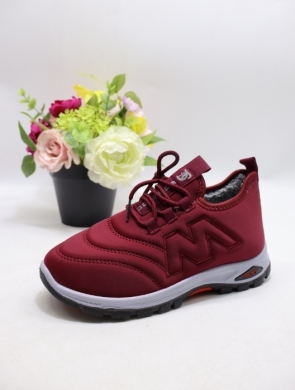 Buty sportowe damskie ocieplane (36-41) FSL-3 WINE/RED