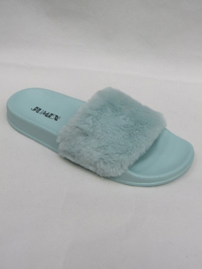 Klapki damskie z futerkiem (36-41) 44525 BLUE
