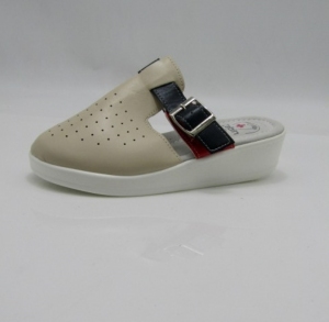 Klapki damskie na płaskim (37-42) B12-5 BEIGE