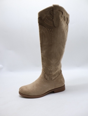 Kozaki damskie na płaskim (36-41) H198-2 KHAKI