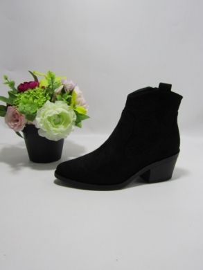 Botki damskie na obcasie (36-41) H2429-1 BLACK