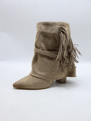 Botki damskie na obcasie (36-41) 2517 KHAKI