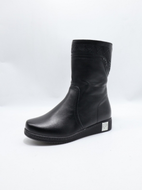 Botki damskie ocieplane na płaskim (36-41) 0882 BLACK