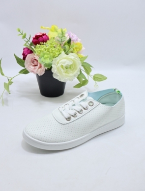 Buty sportowe damskie na płaskim (36-41) 8956-7 WH/GREEN
