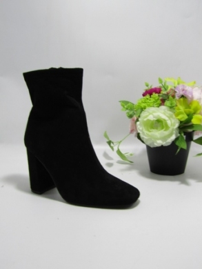 Botki damskie ocieplane na obcasie (36-41) 588-22 BLACK