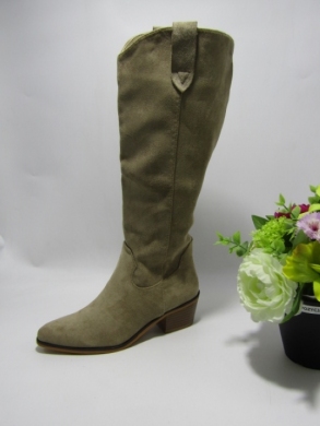 Kozaki damskie na obcasie (36-41) 8618 KHAKI