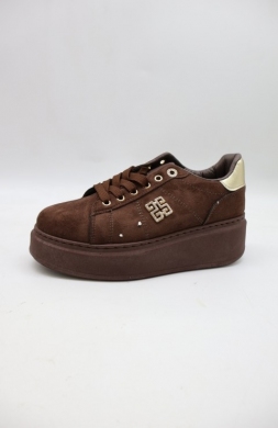 Buty sportowe damskie na płaskim (36-41) 26625 BROWN