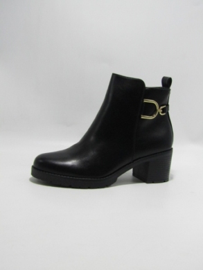 Botki damskie ocieplane na obcasie (36-41) 1367 BLK