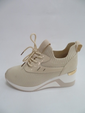 Sportowe Damskie na koturnie (36-41) 2112 BEIGE