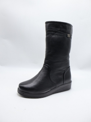 Kozaki damskie ocieplane na płaskim (37-42) 2405 BLACK