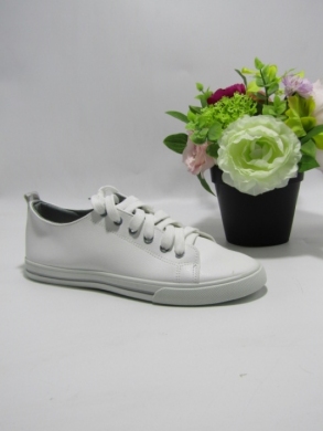Trampki damskie na płaskim (36-41) 3002 WH/SILVER