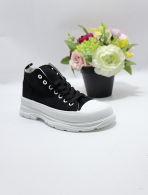 Trampki damskie na płaskim (36-41) G-19 BLACK