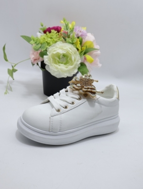 Buty sportowe dziewczęce (30-35) W251 WH/GOLD