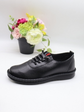 Półbuty damskie na płaskim (39-43) 25171-21 BLACK
