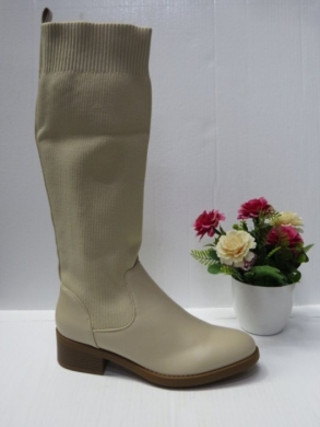 Kozaki damskie na płaskim (36-41) 2102 BEIGE