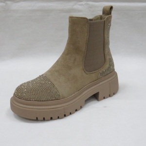 Botki damskie na płaskim (36-41) 8617 KHAKI