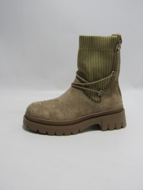 Botki damskie na płaskim (36-41) 5763 KHAKI