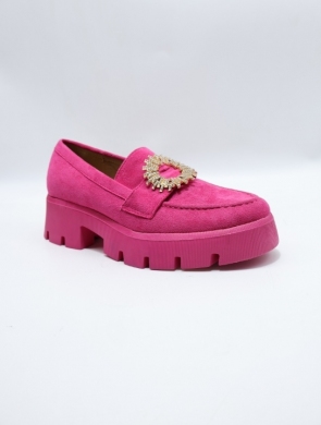 Mokasyny damskie na płaskim (36-41) G1709 FUXIA
