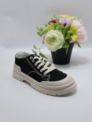 Trampki damskie na płaskim (36-41) BL281 BLACK