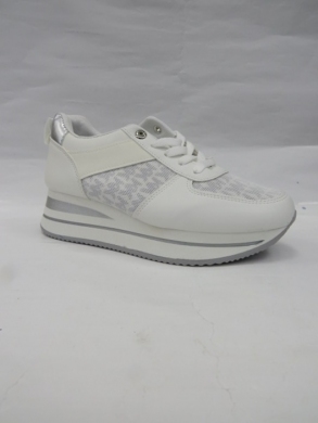 Buty sportowe damskie na płaskim (36-41) N7774 WHITE