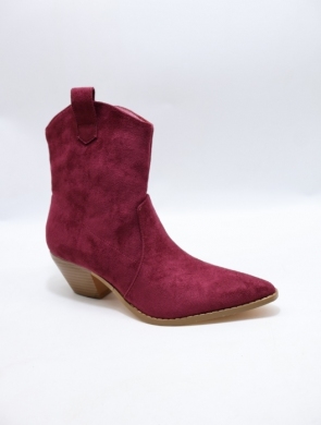 Botki damskie na obcasie (36-41) 181 WINE
