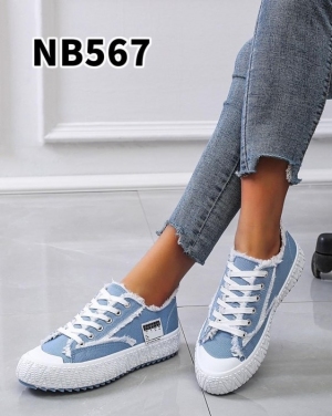 Trampki damskie na płaskim (36-41) NB567 BLUE