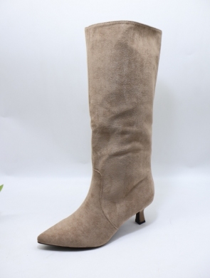 Kozaki damskie na szpilce (36-41) DMLM9660 TAUPE