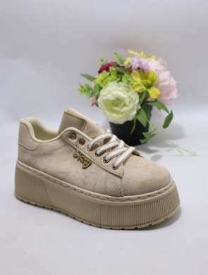 Buty sportowe damskie na płaskim (36-41) 6453-1 KHAKI