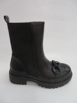 Kozaki damskie jesienne na płaskim (36-41) RXJ143 BLACK