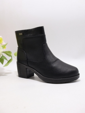 Botki damskie ocieplane na obcasie (36-41) Z2-22 BLACK