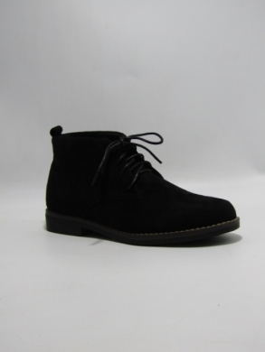Botki damskie ocieplane na płaskim (36-41) B8211-1 BLACK