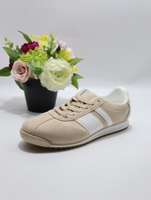 Buty sportowe damskie na płaskim (36-41) 2502 BEIGE