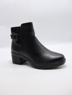 Botki damskie ocieplane na obcasie (36-42) 7108-21 BLACK