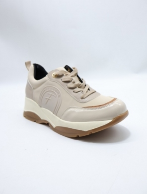 Buty sportowe damskie na płaskim (36-41) 5017 BEIGE