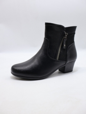 Botki damskie ocieplane na obcasie (37-42) 2815-1 BLACK