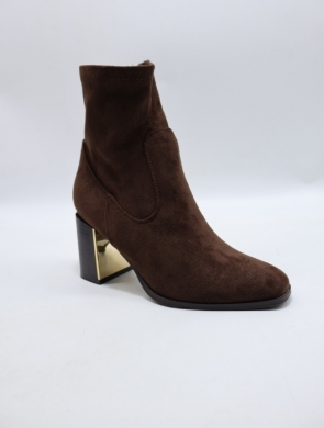 Botki damskie na obcasie (36-41) 6321A BROWN