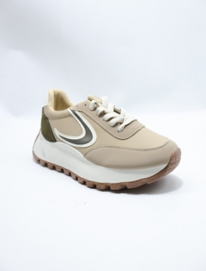 Buty sportowe damskie na płaskim (36-41) 6030 KHAKI