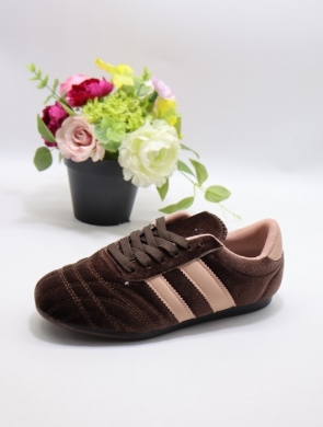 Buty sportowe damskie na płaskim (36-41) 25021 BROWN