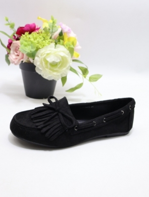 Mokasyny damskie na płaskim (36-41) H8-980 BLACK
