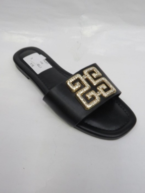 Klapki damskie na płaskim (36-41) 1728 BLACK
