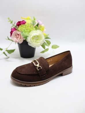 Mokasyny damskie na płaskim (36-41) FB528 BROWN