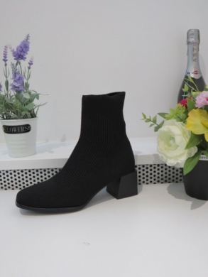 Botki damskie na obcasie (36-41) 9503 BLACK