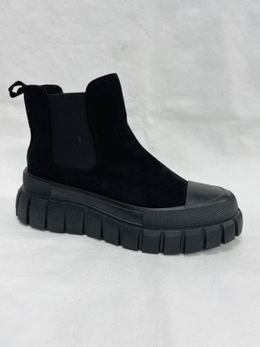 Botki damskie na płaskim (36-41) G8370 BLACK