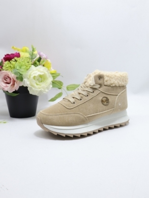 Buty sportowe damskie ocieplane (36-41) WD121 KHAKI