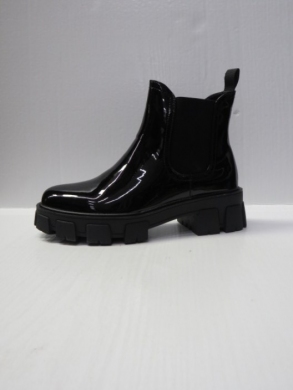 Botki damskie na płaskim (36-41) HBL-2 BLACK/PATEN