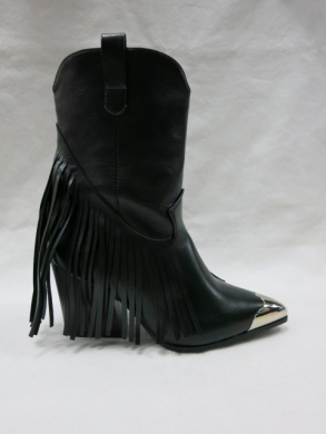 Botki damskie ocieplane na obcasie (36-41) M666-1 BLACK