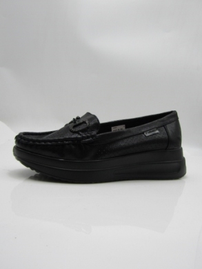 Mokasyny damskie na koturnie (36-41) 0666 BL/BL