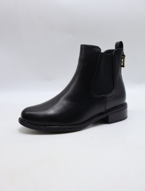 Botki damskie ocieplane na płaskim (36-41) SA3128-1 BLACK