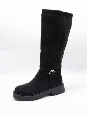 Kozaki damskie na płaskim (36-41) 2509A BLACK